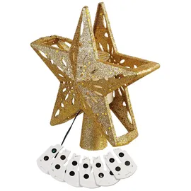 Infactory LED-Weihnachtsstern-Baumspitze mit Projektor, gold