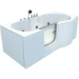 AcquaVapore Seniorenwanne mit Tür Whirlpool S12-TH-WP-L Badewanne 170x85cm