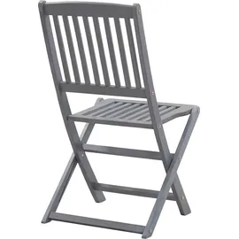 vidaXL Gartenstuhl klappbar 48 x 57 x 91 cm grau 2 St.