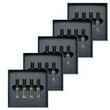 Gammon 5 x GAMMON Black Notes Parfum Explorer-Set (4x2 ml), Herrenduft Parfum Duftset Probierset mit 20% Duftölanteil