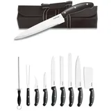 rungassi Messer Kochmesser Messerset mit Messertasche BBQ Grill XXL 10-tlg BG10