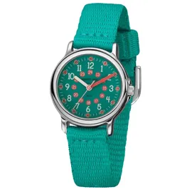 JACQUES FAREL KCF 067 0 mm Textilgehäuse grün Textilarmband grün onesize