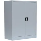 Lüllmann Stahl-Aktenschrank Metallschrank abschließbar Büroschrank Stahlschrank 100 x 80 x 38,3cm Lichtgrau 530310