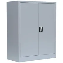 Lüllmann Stahl-Aktenschrank Metallschrank abschließbar Büroschrank Stahlschrank 100 x 80 x 38,3cm Lichtgrau 530310