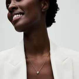 Pandora Damenkette mit Halo Herzanhänger Zirkonia Gold