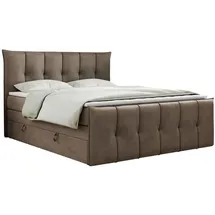 MKS King Boxspringbett 160 x 200 cm H4 Braun