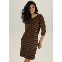 Aniston SELECTED Minikleid, mit elegantem Jacquard-Muster Aniston SELECTED braun-schwarz