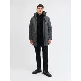 JACK & JONES Strickjacke »JJPANNEL KNIT ZIP CARDIGAN AW25«, schwarz
