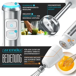 Arendo 1200W TURBO Stabmixer Set 4in1