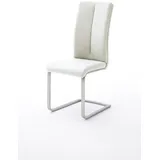 MCA Furniture 4er Set Schwingstuhl Paulo II - Kunstleder Weiß