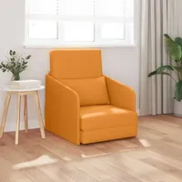 VidaXL Boden Sofa Bett 2-in-1 Dunkelgelb 65x80x83 cm Stoff