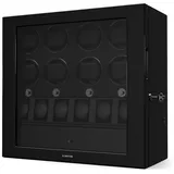 ChronoVault Uhrenbeweger   8+6 Uhren   vegan   Hochglanz   4 Modi   Mabuchi Motor   LED   Schublade Schwarz