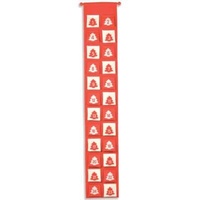 Adventskalender Filz - rot/weiß, 130 cm