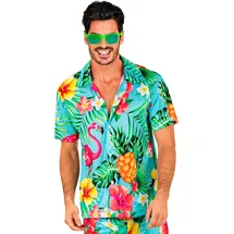 w widmann milano party fashion - Sommerhemd für Herren, Kurzarm, Hawaiihemd für Karneval, Festival, Urlaub