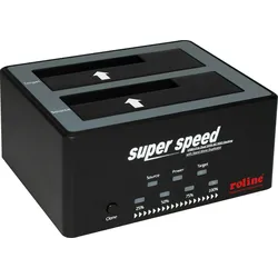 ROLINE 2.5 / 3.5" SATA HDD/SSD Docking Station, USB 3.2 Gen 1, HDD-Clone-Funktion"