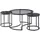 [en.casa] Couchtisch 2er Set Kokkola Rauchglas/Marmoroptik, schwarz