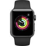 Apple Watch Series 3 GPS 38 mm Aluminumgehäuse space grau mit Sportarmband schwarz