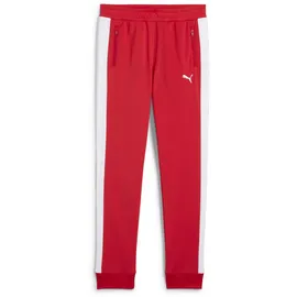 Puma Sporthose "T7 ALWAYS ON Trainingshose Jungen", Mädchen, Gr. 128, Normalgrößen, rot (for all time rot), Obermaterial: 100% Polyester. Rippe: 98% Polyester, 2% Elasthan, unifarben, regular fit, Hosen Sporthose