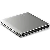 techPulse120 USB 3.0 3D Externer Blu-Ray Brenner Burner M-Disc BDXL Superdrive Blueray Rom Laufwerk BD DVD CD Slim für Computer Notebook Ultrabook Windows MacOS Apple iMac MacBook Pro Air Alu Silber