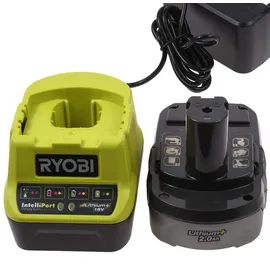 RYOBI Akku 18 V 2,0 Ah 1 Stück + Schnellladegerät