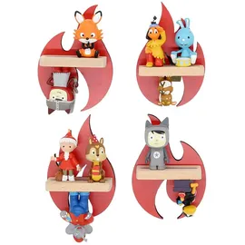 BOARTI Kinderregal Feuerwehr rot