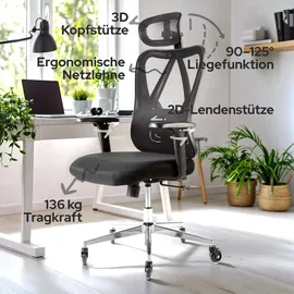 Arebos Bürostuhl Ergonomisch Schwarz