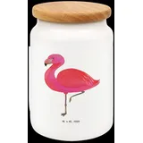 Mr. & Mrs. Panda Vorratsdose Flamingo Classic - Weiß - Geschenk, Mottensichere Vorratsdosen, Vorratsdosen Mehl, Sohn, Leckerlidose, Küchenbehält... - Weiß