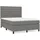 vidaXL Boxspringbett 140 x 200 cm Dunkelgrau