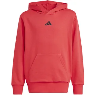 Adidas Kinder Essentials Pocket Hoodie, Pure Ruby/Black, 9-10 Years