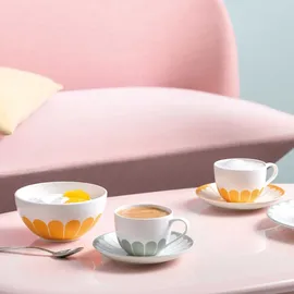 Villeroy & Boch Fleur Vert Kaffeetasse mit Untertasse 0,16 l Grün