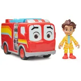 Kinetic Sand Rock Disney Junior Firebuds, BO und Flash, Actionfigur und Feuerwehrauto Spielzeug mit interaktiver Augenbewegung, Spielzeug für Mädchen und Kinder ab 3 Jahren