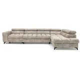 next collection Modernes Ecksofa Pudding maxi - mit Schlaffunktion und verstellbaren Kopfstützen Rechts INFINITY2