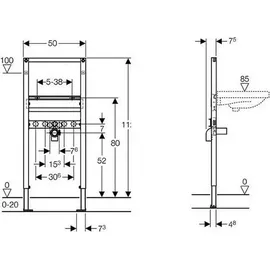 Geberit Duofix Waschtisch 112 cm,