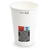 WIMEX Pappbecher 0,2 l Weiß 50 St.