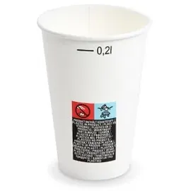 WIMEX Pappbecher 0,2 l Weiß 50 St.
