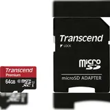Transcend microSDXC 64GB Class 10 UHS-I + SD-Adapter