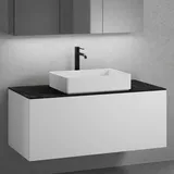 neoro n50 Unterschrank B: 120 cm mit 1 Auszug, Waschtisch B: 58 cm weiß matt, B: 120.5 BN0065WM+BN0434WM+BN0404C2
