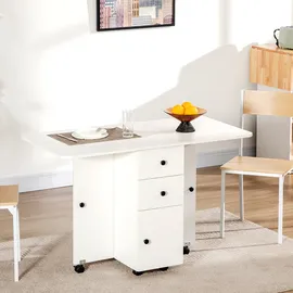 Homcom Esstisch 120 x 60 x 76,5 cm Weiß