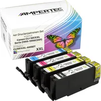 Ampertec 4 Kompatible Tinten ersetzt Canon CLI-581XXL Multipack KCMY