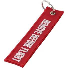 AccuCell Anhänger mit Schriftzug Remove before flight ca. 13 x 2,8 cm