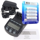 AccuCell Panasonic eneloop Standard HR-3UTGA-4BP-CASE 8x Mignon AA Akkus und 1 AccuCell LCD-Ladegerät