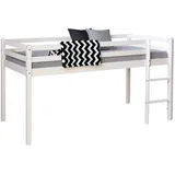 Homestyle4u Hochbett 90x200 in Weiß 1433