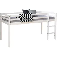 Homestyle4u Hochbett 90x200 in Weiß 1433