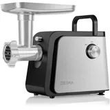 Zeegma MOLEN CHEF EASY Elektrischer Fleischwolf Leistung 2100 W 3 Edelstahlscheiben Wurstaufsatz Gemüseschredder Rückwärtsgang