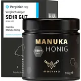 Manuka Honig 550 MGO + 500g im Glas (lichtundurchlässig, kein Plastik) - Original aus Neuseeland maorika