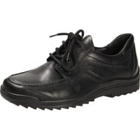 Waldläufer Hendrik 483000174001 Herren Schnürschuh, Schwarz, 42 EU Large - 42 EU Weit