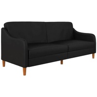 loft24 Schlafsofa Jasper, Breite 195,5 cm, viele Farben und Bezugsqualitäten erhältlich schwarz