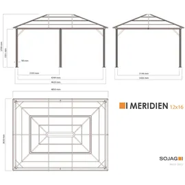 Sojag Meridien 3,65 x 4,85 m anthrazit