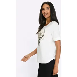 Classic Basics Sieh an! Kurzarm-Shirt in ecru-goldfarben | Gr.: 48