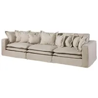 Massivmoebel24 Sofa 3-Sitzer 341x117x90 beige SYLT